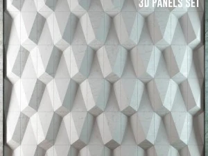 Conjunto paneles 3d 9 piezas subberjean Modelo 3D