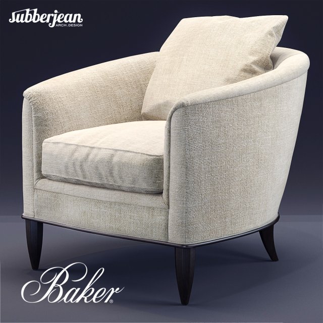 baker sausalito lounge chair 3Dモデル .c4d .max .obj .3ds .fbx .stl .blend 