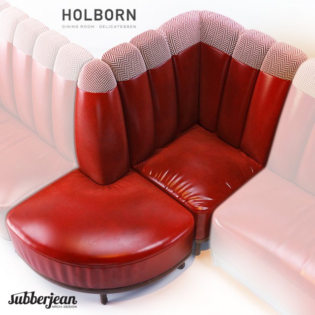 holborn dining lounge sofa corners 3D 模型 .c4d .max .obj .3ds .fbx .stl .blend