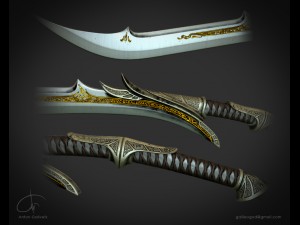 fantasy sword 3D मॉडल