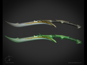 fantasy sword Model 3D