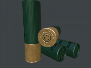 remington 12 ga cartridge 3D Model