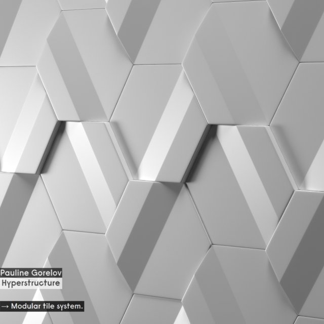 modular tile system pauline gorelov hyperstructure 3D मॉडल .c4d .max .obj .3ds .fbx .stl .blend 