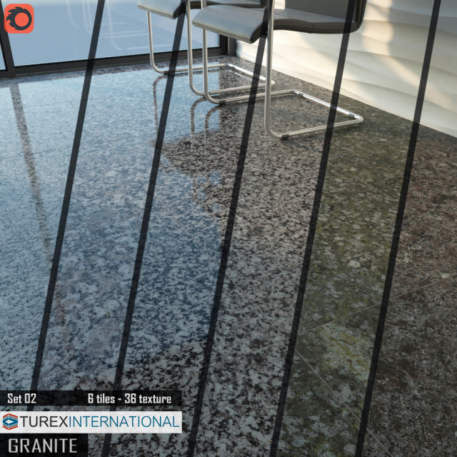 turex international granite tiles set 02 Modello 3D .c4d .max .obj .3ds .fbx .stl .blend 