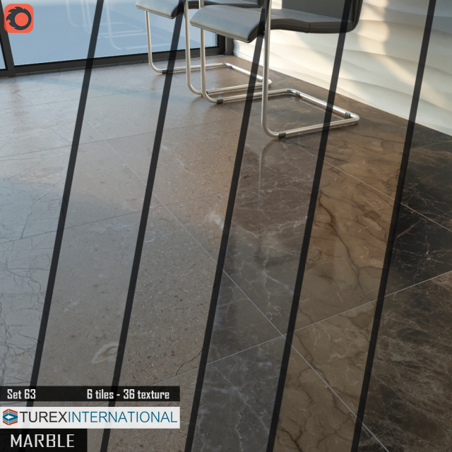 turex international marble tiles set 63 Modello 3D .c4d .max .obj .3ds .fbx .stl .blend 
