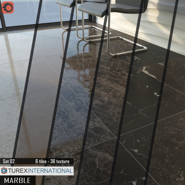 turex international marble tiles set 02 3D 모델 .c4d .max .obj .3ds .fbx .stl .blend 