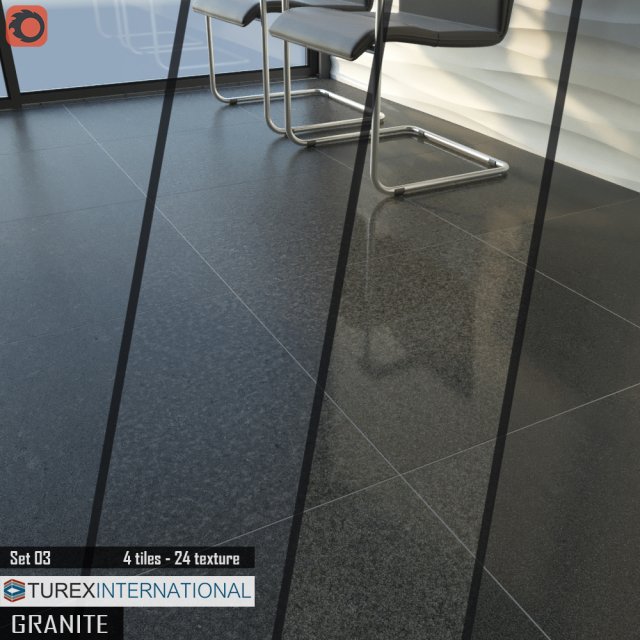 turex international granite tiles set 03 3D 模型 .c4d .max .obj .3ds .fbx .stl .blend 