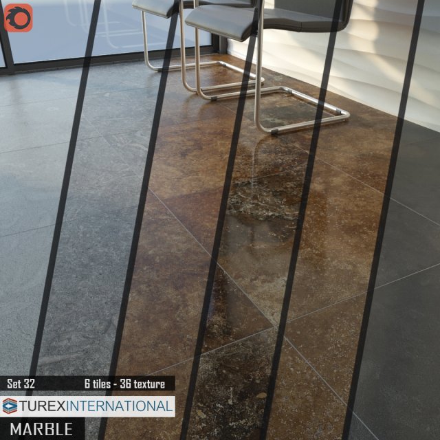 turex international marble tiles set 32 3Dモデル .c4d .max .obj .3ds .fbx .stl .blend 