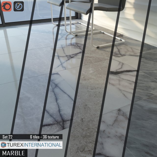 turex international marble tiles set 22 3D Model .c4d .max .obj .3ds .fbx .stl .blend 
