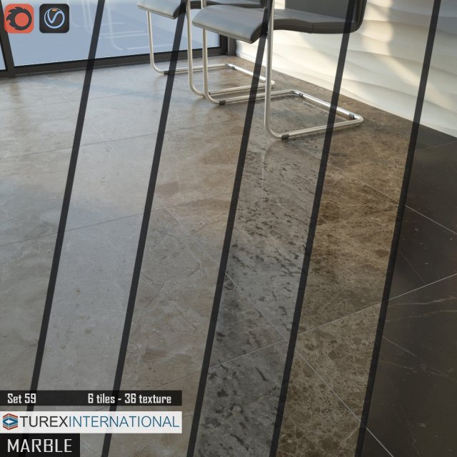 turex international marble tiles set 59 3D Model .c4d .max .obj .3ds .fbx .stl .blend