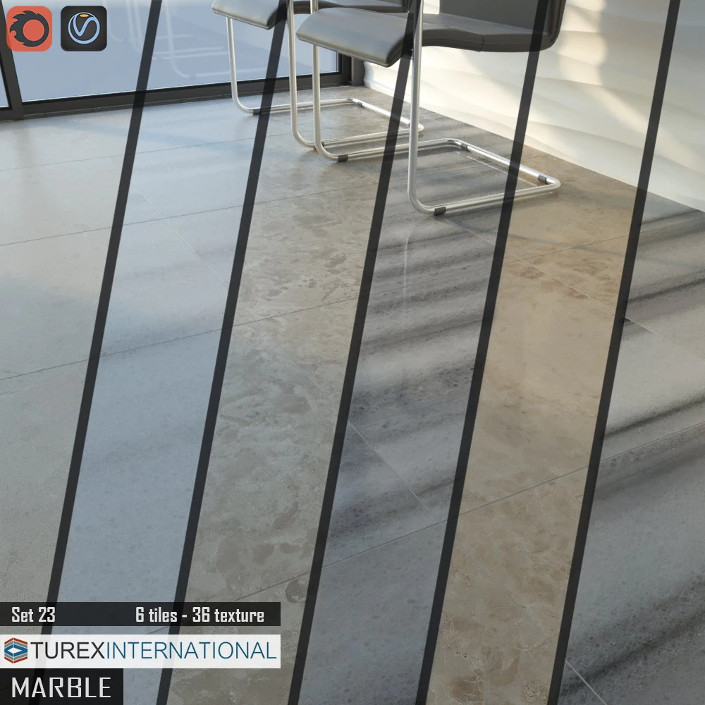 turex international marble tiles set 23 3D Model .c4d .max .obj .3ds .fbx .stl .blend 