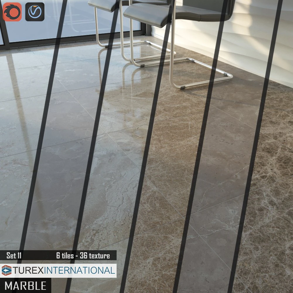 turex international marble tiles set 11 3D Model .c4d .max .obj .3ds .fbx .stl .blend
