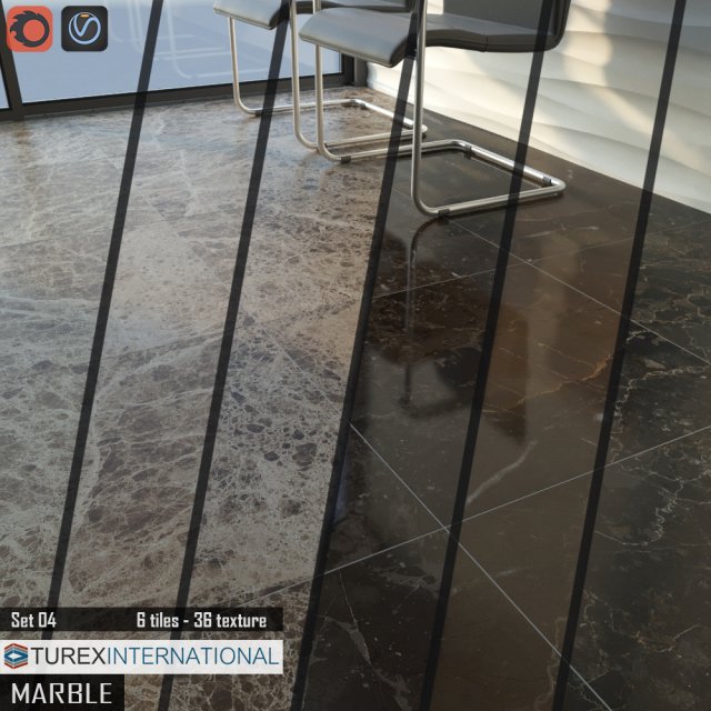 turex international marble tiles set 04 Modelo 3D .c4d .max .obj .3ds .fbx .stl .blend 