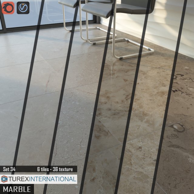 turex international marble tiles set 34 Modello 3D .c4d .max .obj .3ds .fbx .stl .blend 