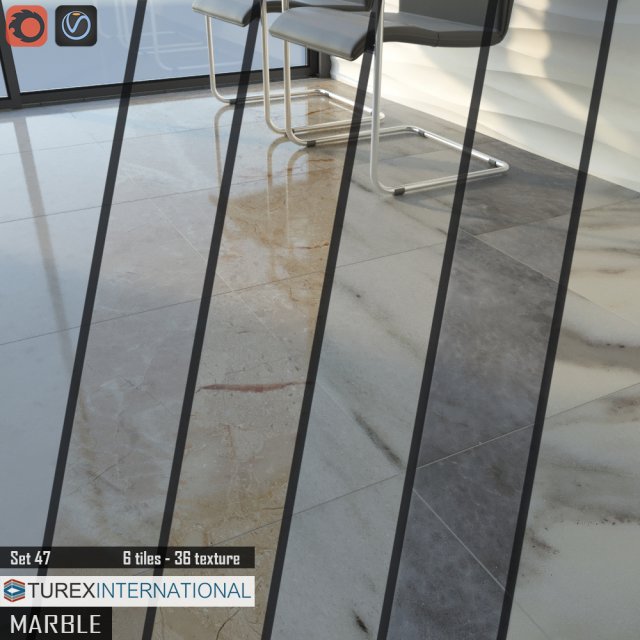 turex international marble tiles set 47 Modelo 3D .c4d .max .obj .3ds .fbx .stl .blend 