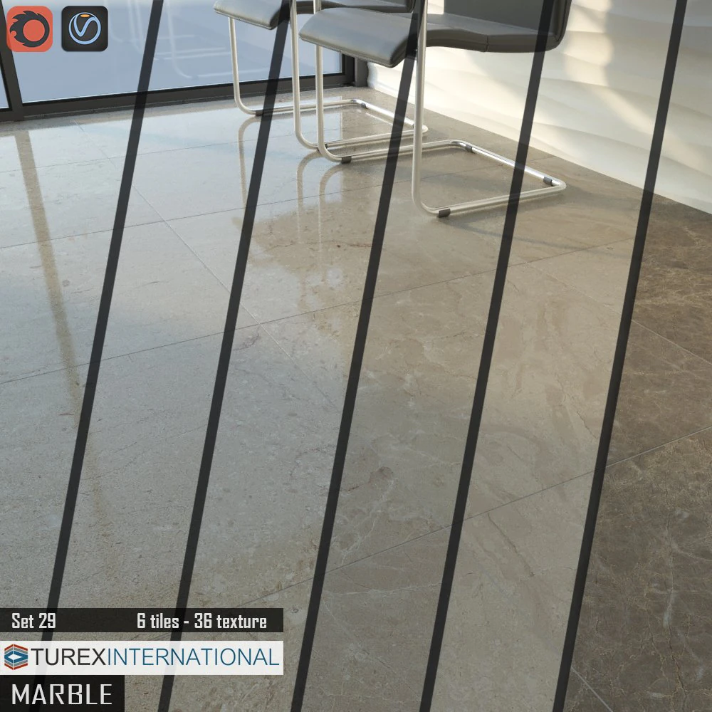 turex international marble tiles set 29 3D Model .c4d .max .obj .3ds .fbx .stl .blend 