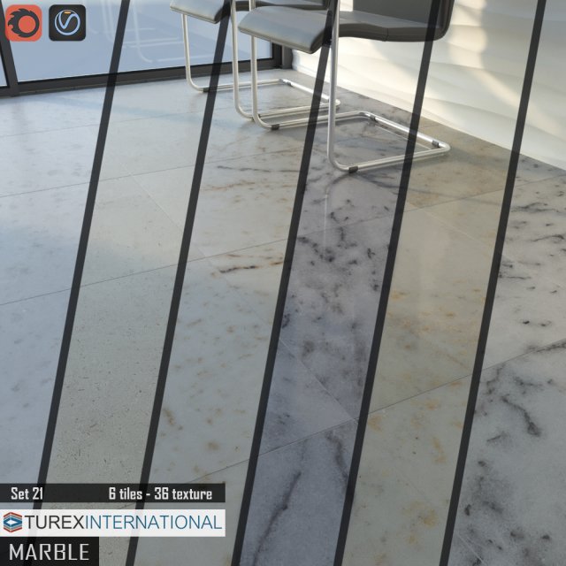 turex international marble tiles set 21 Modelo 3D .c4d .max .obj .3ds .fbx .stl .blend 