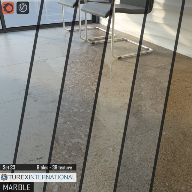 turex international marble tiles set 33 3D 모델 .c4d .max .obj .3ds .fbx .stl .blend