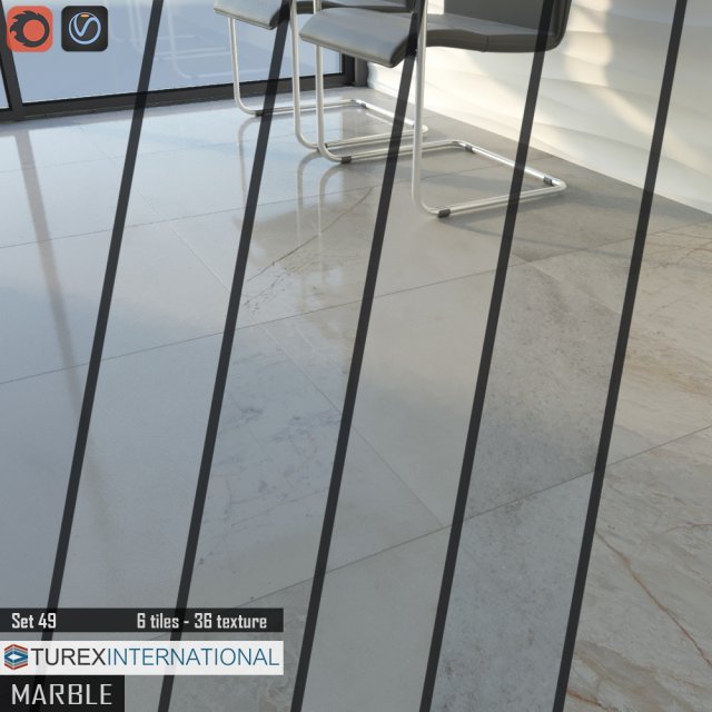 turex international marble tiles set 49 Model 3D .c4d .max .obj .3ds .fbx .stl .blend 