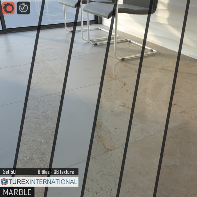 turex international marble tiles set 50 3D Model .c4d .max .obj .3ds .fbx .stl .blend 