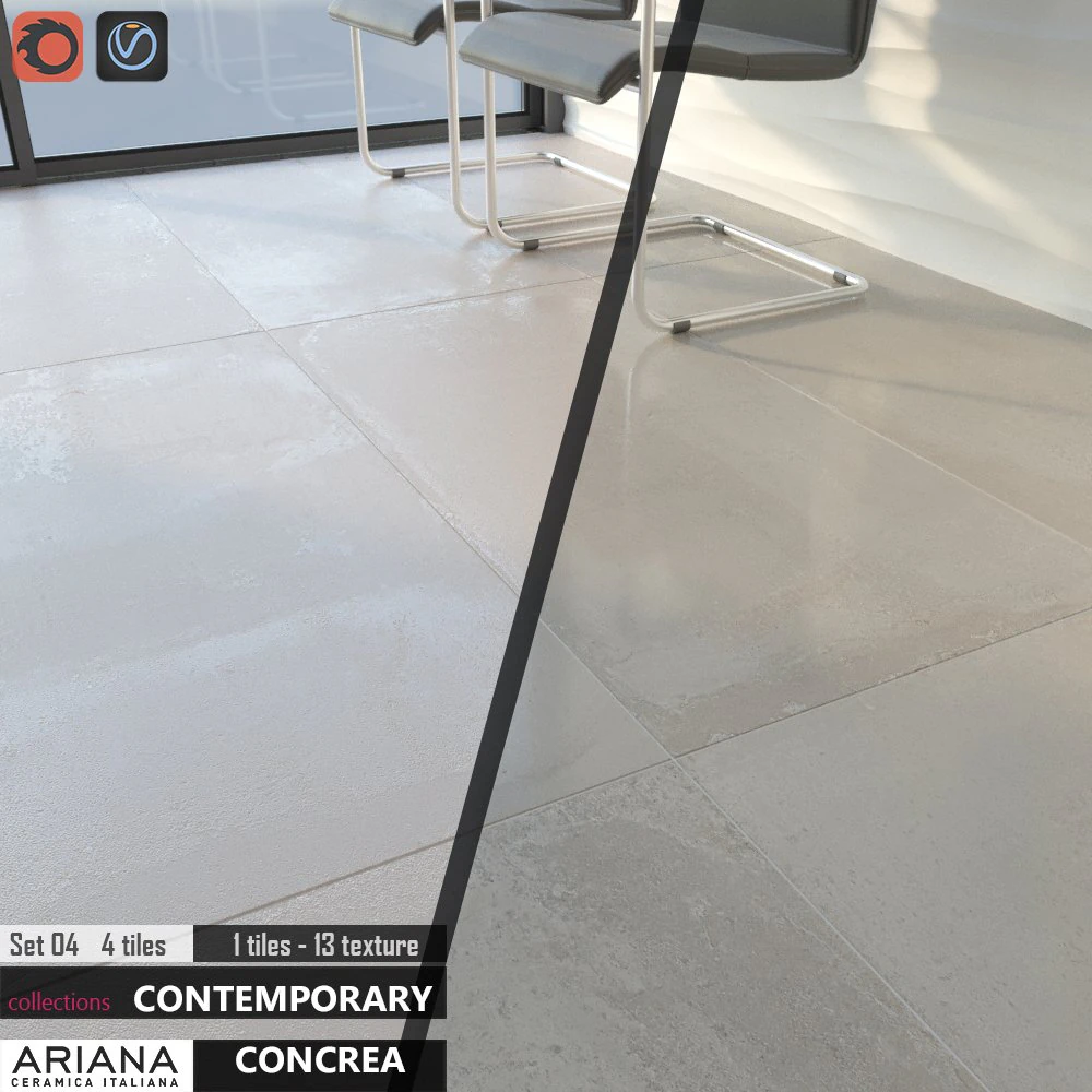 ariana concrea silver bone set 04 3D Model .c4d .max .obj .3ds .fbx .stl .blend 