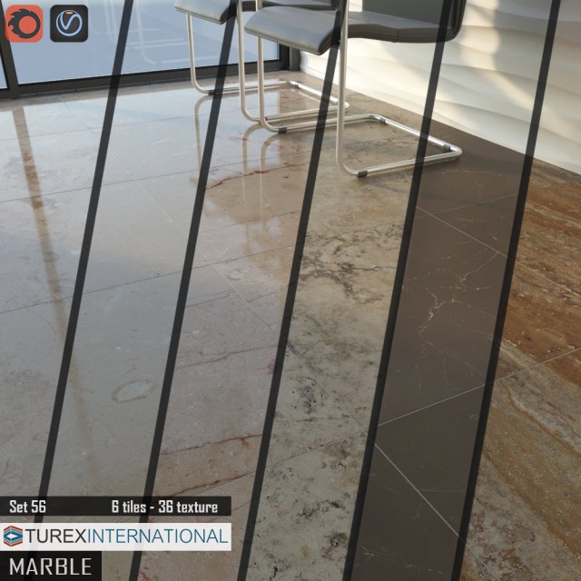 turex international marble tiles set 56 3Dモデル .c4d .max .obj .3ds .fbx .stl .blend 