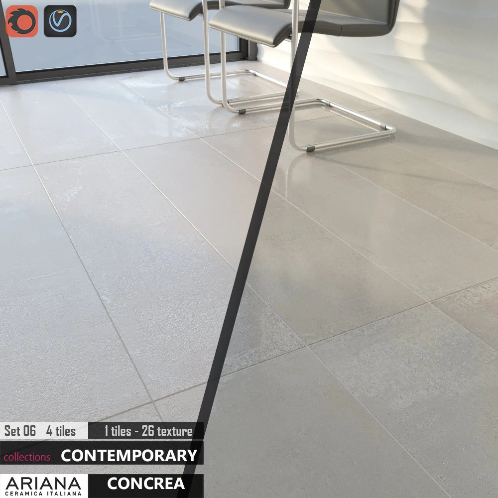 ariana concrea silver bone set 06 3D Model .c4d .max .obj .3ds .fbx .stl .blend 