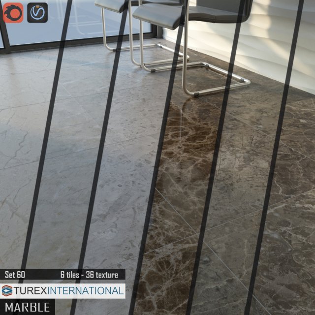 turex international marble tiles set 60 3D 모델 .c4d .max .obj .3ds .fbx .stl .blend 