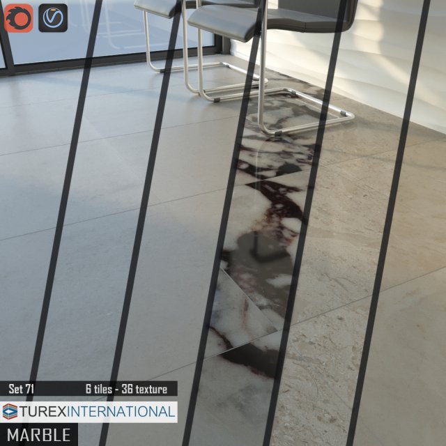 turex international marble tiles set 71 3D Модель .c4d .max .obj .3ds .fbx .stl .blend 