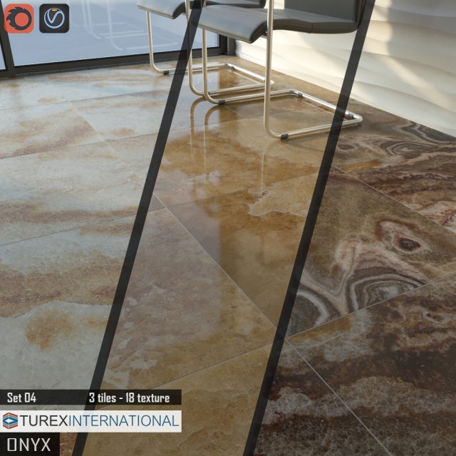 turex international onyx tiles set 04 Modello 3D .c4d .max .obj .3ds .fbx .stl .blend 