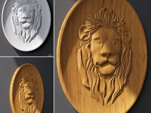 panel the lion 470x621x27mm 3D Model