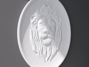 panel the lion 470x621x27mm 3D Model