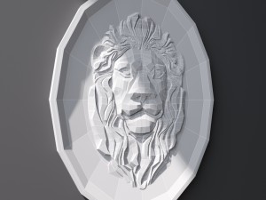 panel the lion 470x621x27mm 3D Model