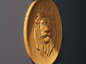 panel the lion 470x621x27mm 3D Model
