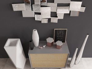 commode with decor maisons du monde 3D Model