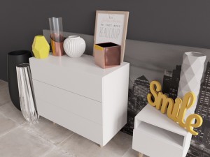 ommode with decor maisons du monde set 02 Modello 3D