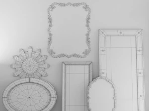 horchow mirrors set 01 3D Model
