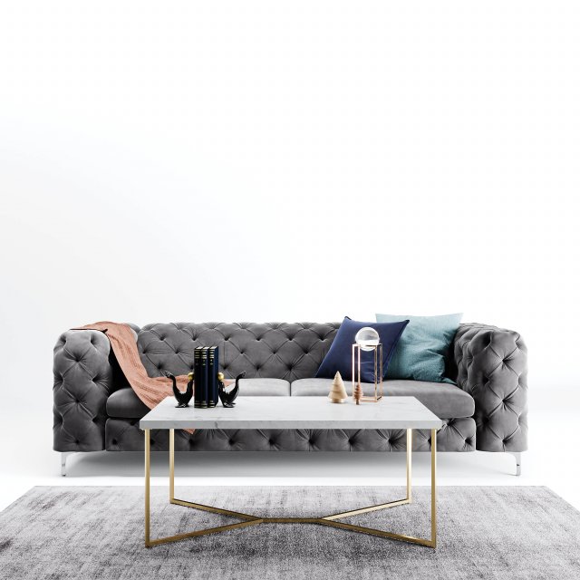 kogut chesterfield sofa 3D Model .c4d .max .obj .3ds .fbx .stl .blend 