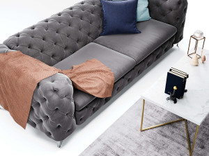 kogut chesterfield sofa 3D Model