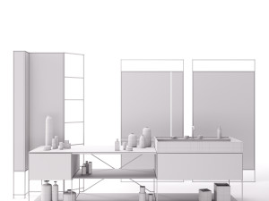 r i g modules - bathroom with decor set 01 Modèle 3D