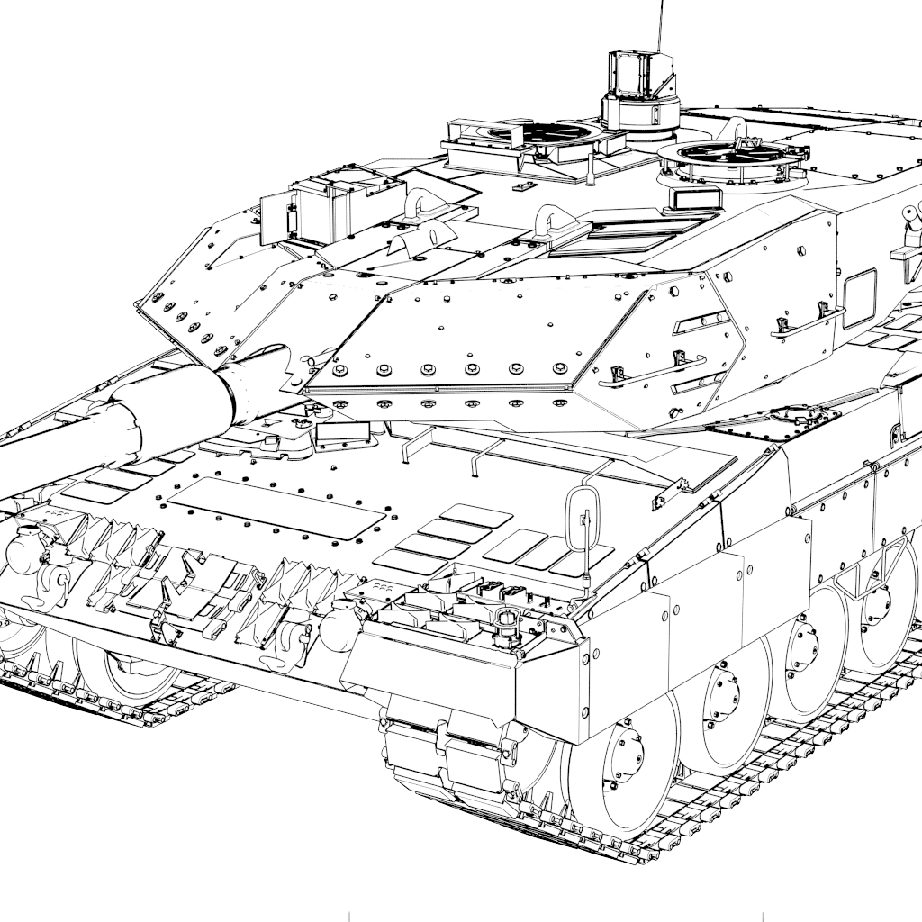 Leopard 2a7 чертеж