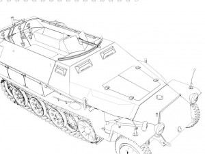 sdkfz 251 ausf g 3D Model