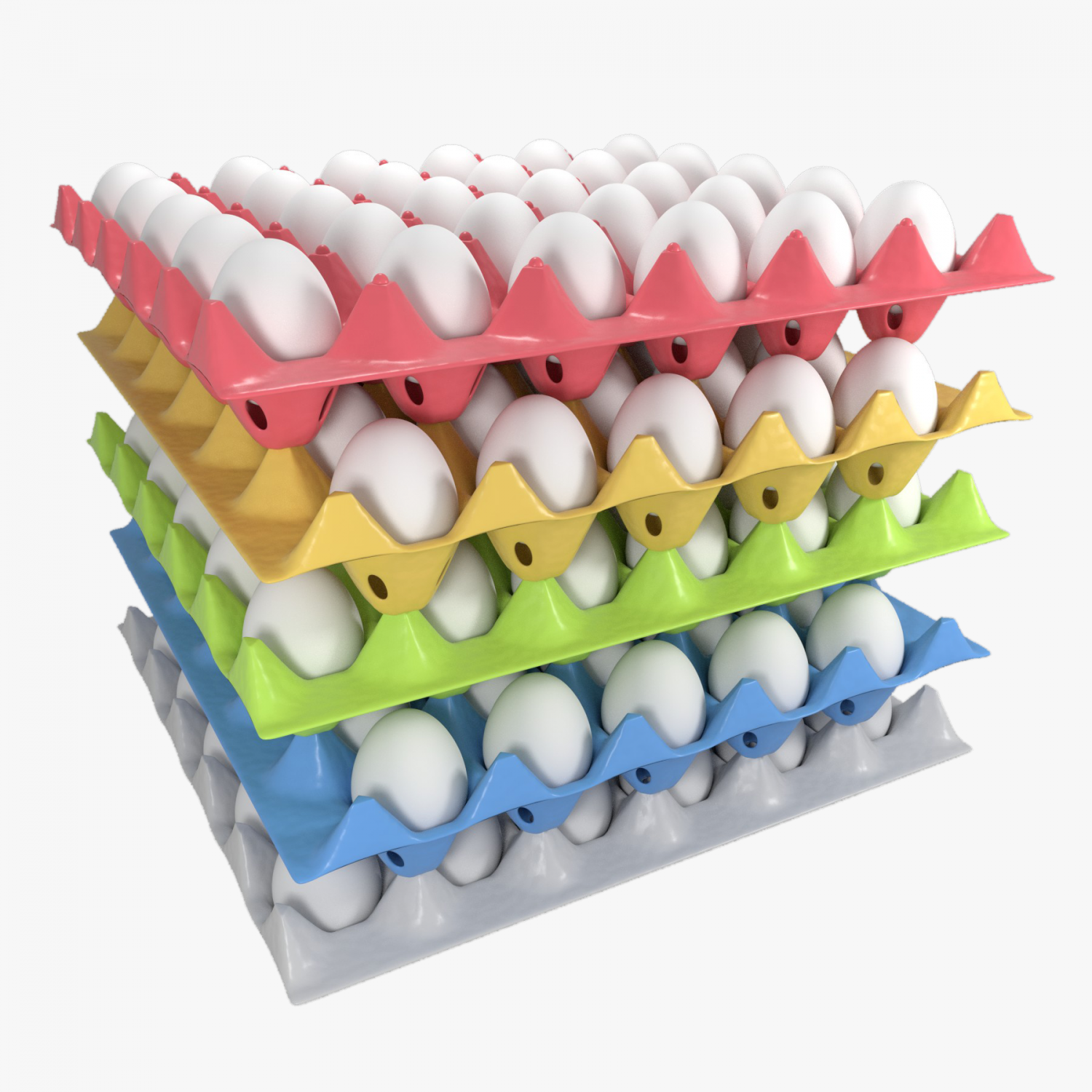 Stackable Egg Tray 3D Model in Other 3DExport