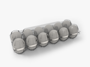 clear plastic dozen egg tray 3D Модель