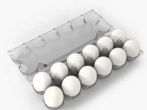 clear plastic dozen egg tray 3D Модель
