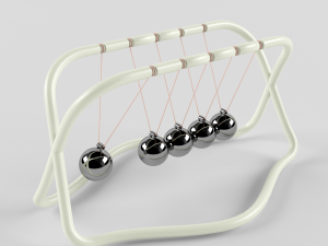 newtons cradle 3D Model