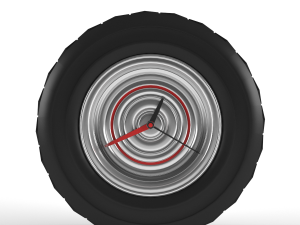 wall clock wheel Model 3D