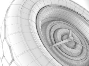 wall clock wheel Model 3D