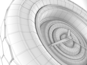 wall clock wheel Model 3D