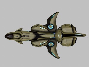 spaceship scout green 3D Model